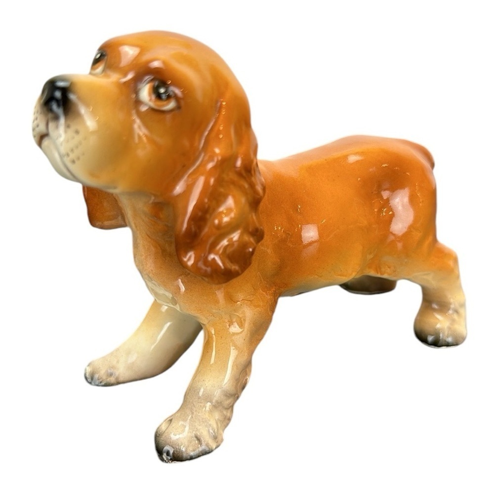 Ucagco Ceramics Made in Japan Cocker Spaniel Puppy Dog Standing Figurine‎ Glossy